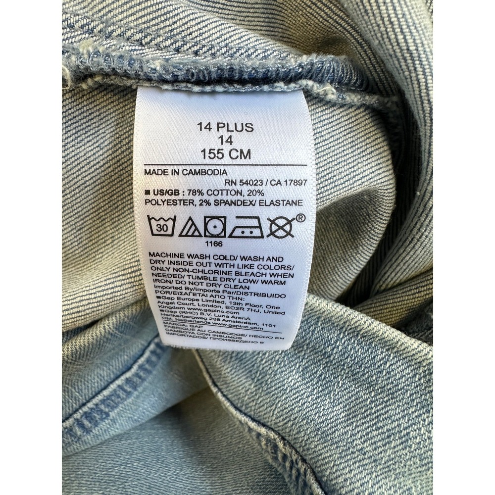 NWT GAP Kids High Rise Flare Jeggings Blue Denim Jean 14 Plus Light Wash Stretch - Picture 6 of 11